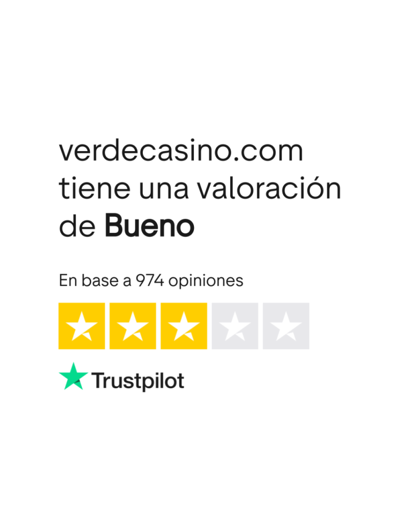 Rating Trustpilot di VerdeCasino