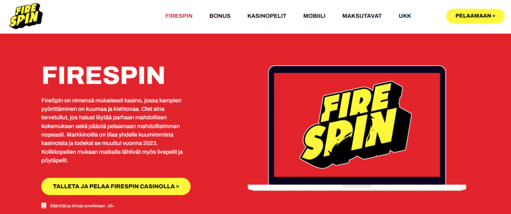 Interfejs Firespin kasyno online