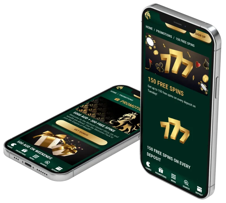 Richard Casino Mobile Interface Showcasing Login and Game Lobby