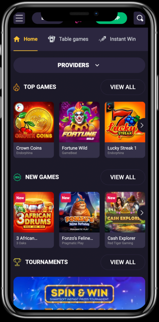 Visual representation of A Big Candy Casino login screen and promotional free spins offers on a mobile device.