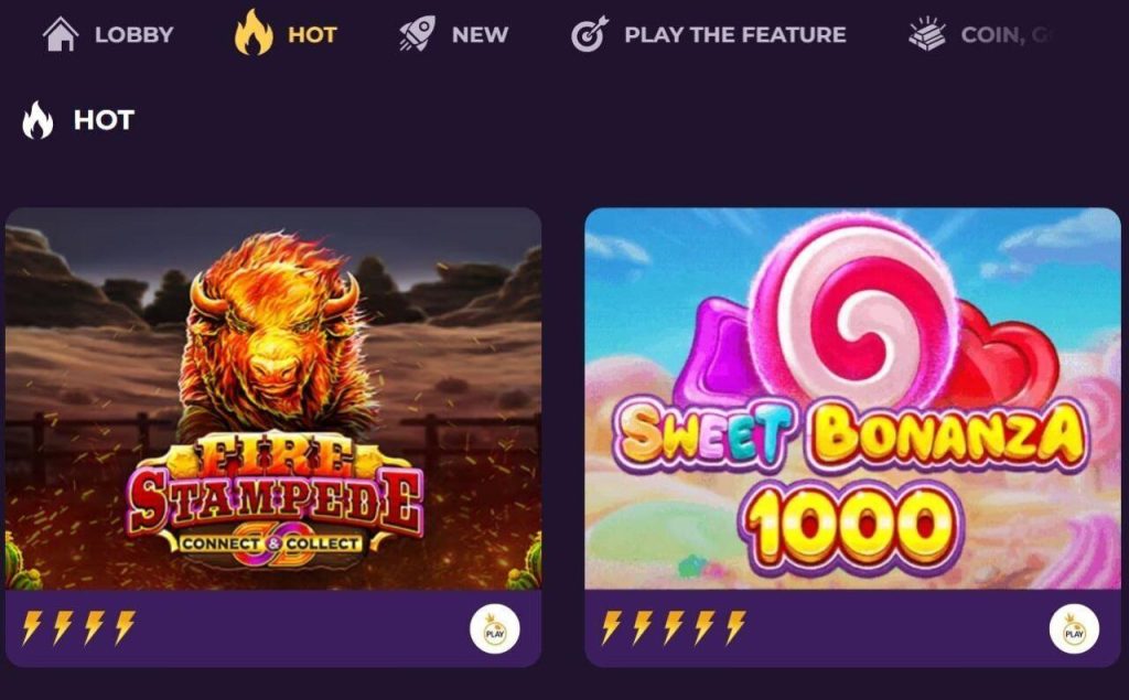 Screenshot of a slot game interface similar to those on Hellspin Casino