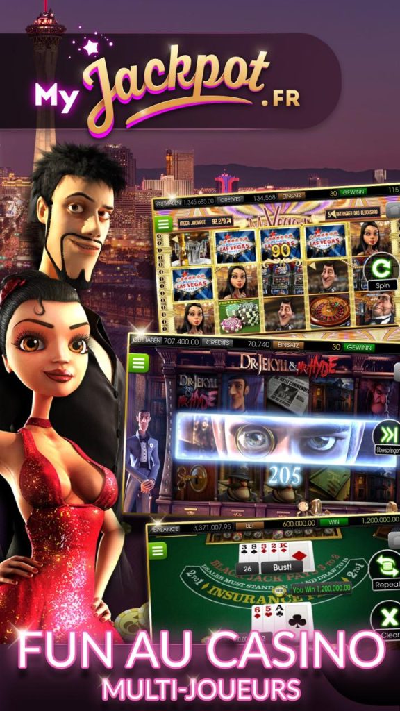 Interface de l application Myjackpot sur mobile